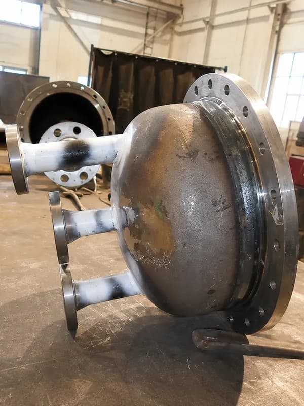 Vessel head protected with ceramic polymers, Lasotex — Before